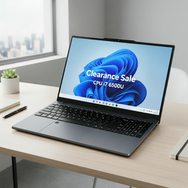New 15.6inch Laptop 16GB RAM 512GB SSD Intel I7 6500U Processor OEM Windows 11 Pro English Keyboard for Business & Home Use
