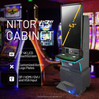 Mesin Game Arcade Tegak Layar Sentuh LED Datar 43" Terlaris Berprofit Tinggi Dengan Papan PC Permainan Keterampilan Skyline