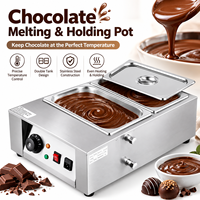 Machine industrielle à double cuve pour la fusion et le maintien au chaud du chocolat en acier inoxydable