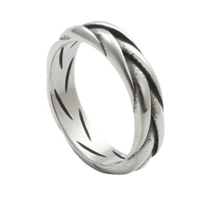 Stainless Steel <b>Braided</b> Ring Geometric Design Unisex Fashion Jewelry Party <b>Accessory</b> - Product Image 1