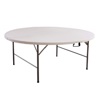Table de banquet d'extérieur pliable et empilable W-85 avec structure métallique, étanche, prête à l'emploi, robuste, à prix abordable et économique