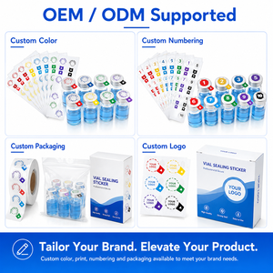 Autocollants de scellage personnalisés pour flacons de 3 ml avec languettes de décollement faciles pour l'identification des échantillons de laboratoire - Product Image 3