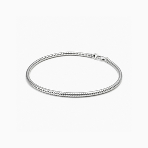 Pulsera de Cadena de Serpiente de Plata de Ley 925, Joyería Minimalista Hecha a Mano para Mujer - Product Image 2