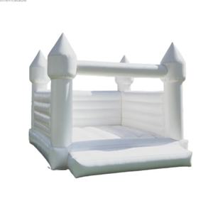 Bianco gonfiabile casa di rimbalzo all'aperto saltatore gonfiabile castello per il partito dei bambini gonfiabile buttafuori con scivolo - Product Image 3