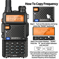 Baofeng M-5R Walkie Talkie Jangkauan Jauh Daya Tinggi Pengisi Daya Tipe-C Salin Frekuensi Nirkabel Komutator Pita Udara Radio Amatir UV-5R K5