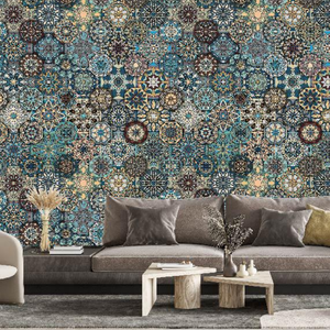 Fonjue Traditional Vintage Bohemian Style <strong>Texture</strong> Wallpaper Stickers PVC Home Decorative Foam Wall Panels - Product Image 2