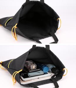 Mochila plegable impermeable para acampar y hacer senderismo, con cordón, forro de poliéster, compartimento para zapatos, gran capacidad para gimnasio al aire libre - Product Image 3