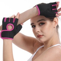 Gants mi-doigts respirants antidérapants en néoprène à enfiler pour le cyclisme, le fitness, la musculation et les sports