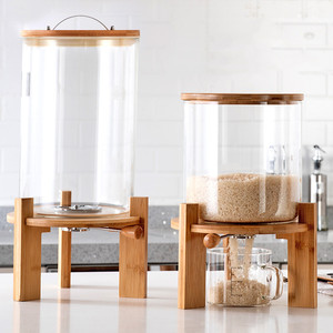 Cibo secco sfuso noci Dispenser di chicchi di caffè in vetro grano di riso <span class=keywords><strong>barattolo</strong></span> di vetro grande - Product Image 2
