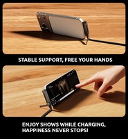 Câble de données pliable 2-en-1 avec support pour téléphone portable et tablette, charge rapide 240/65W, 1,5m, Type-C IOS