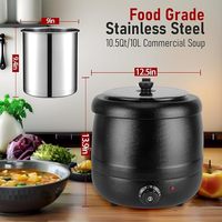 Bouilloire de soupe de cuisine de chauffage électrique de l'acier inoxydable 10L pour des fournitures d'hôtel et de restaurant de restaurants de restauration