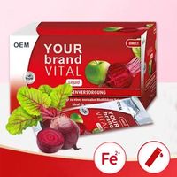 OEM Marque privée Complément alimentaire Fer Gouttes liquides Vitamines MCT Huile Vitamines Liquide Sirop de fer Supplément