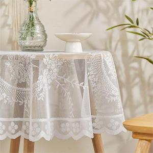 <span class=keywords><strong>Tovaglia</strong></span> in Cotone-<span class=keywords><strong>Lino</strong></span> Stile Boho Antipolvere Country-Chic <span class=keywords><strong>con</strong></span> <span class=keywords><strong>Pizzo</strong></span> Traforato, per Uso Domestico, Tappetino Antiscivolo - Product Image 6
