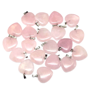 Pendentifs en forme de cœur en pierre naturelle d'agate de jade, plaqués, faits à la main pour la fabrication de bracelets et colliers pour femmes, cadeau - Product Image 1