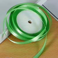 Ruban en satin de polyester de 1 cm, rouleaux, boîte cadeau, ceinture décorative, nœud, emballage cadeau, décoration florale, bouquet de fleurs, couleur unie