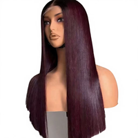 Pelucas vietnamitas lisas de cabello humano 100% natural, SDD Super Double Drawn, listas para usar, pre-cortadas, HD, sin pegamento, con encaje frontal.