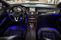 ICarsin para Mercedes Benz CLS W218 2012-2017, Actualización de Luz Ambiental, Tira de Iluminación LED Interior para Auto, Accesorios para Tweeter con Diseño de Reloj de Arena