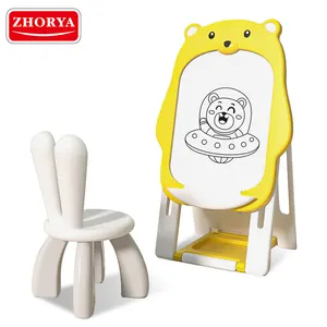 Zhorya Doodle Faltbare Staffelei Magic Kids Magnetic Painting Weiß Draw Stand Kinder Zeichenbrett Spielzeug