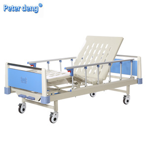 Cama de Hospital Manual Peter Deng, Cama de Enfermería de Doble Función, Acero Inoxidable Blanco, para Pacientes, Residencias de Ancianos, Personas Paralizadas - Product Image 1