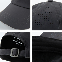 Casquettes de baseball personnalisables en polyester imperméable et respirant pour sports de plein air, randonnée, escalade, surf – Modèle vierge ajustable avec logo sur mesure