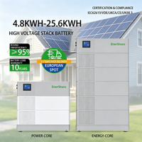 Batterie au lithium empilable haute tension Enershare 20 kWh 30 kWh 50 kWh, cellule LiFePO4, onduleur solaire adaptatif hors réseau/hybride, stock UE