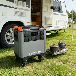 Station d'alimentation portable BIGINVERTER 5000W 5000Wh pour camping-car, cuisson et préparation de repas en extérieur - Product Image 4