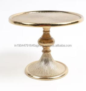 Soporte de pastel metálico de latón de nuevo diseño al por mayor con postre de acabado dorado para servir decoración del hogar y propósito ocasional - Product Image 1