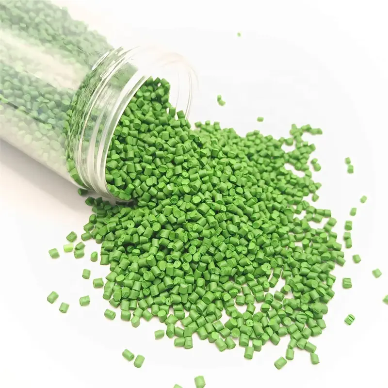 थोक गर्म बिक्री शैली उच्च सांद्रता रंग हरे प्लास्टिक मास्टरबैच का व्यावसायिक उत्पादन