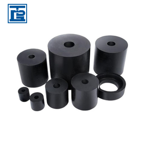 TONGDA Ammortizzatore in Gomma Nero Rotondo Personalizzato, Cuscinetto Anti-Vibrazione, Blocco Cilindrico in Gomma per Smorzamento con Foro - Product Image 1