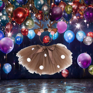 Vestito da Festa di Compleanno per Bambine, Costume da Renna per Cosplay TV e Film, Gonna Tutu in Poliestere per Natale e Safari nella Giungla - Product Image 2