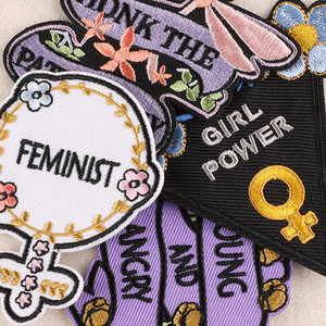 Parches Termoadhesivos Creativos con <span class=keywords><strong>Bordado</strong></span> de Computadora, Diseño <span class=keywords><strong>Feminista</strong></span>, al por Mayor - Product Image 2