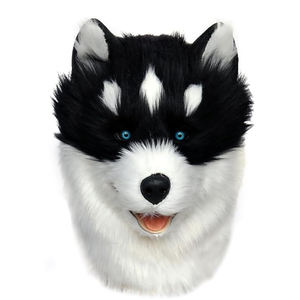 Venta al por mayor realista perro disfraz máscara peludo <span class=keywords><strong>Husky</strong></span> Cosplay suave última mascarada carnaval fiesta Animal máscara para adultos - Product Image 1