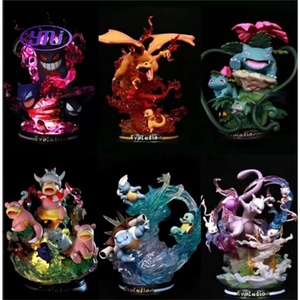 Jouets en PVC Pocket <span class=keywords><strong>Monster</strong></span>, jouets LED, figurines d'action, Squirtle, Blastoise, Mewtwo, figurine de boîte aveugle manga, jouet Gengar, Charizard - Product Image 3