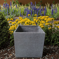 Pot Bunga Batu Fiber Slate Garden, Pot Elegan untuk Menanam Bunga Indah