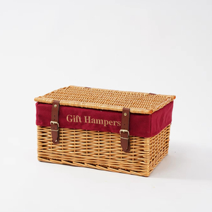 Luxury Rectangle Willow <strong>Storage</strong> <strong>Baskets</strong> Hamper Boxes for Bulk Gifts and Baby <strong>Wicker</strong> Gift <strong>Baskets</strong> - Product Image 3