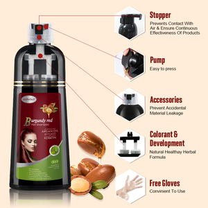 Tinte para el Cabello 3 en 1 con Aceite de Argán, Marca Privada Personalizada, Color Permanente, Cubre las Raíces Grises, <span class=keywords><strong>Sin</strong></span> Amoníaco, 400 ml, Larga Duración - Product Image 2