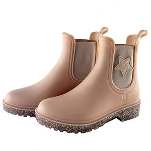 Bottes <span class=keywords><strong>Wellington</strong></span> tendance pour femme, en PVC imperméable, imprimé artistique Chelsea, doublure en peau <span class=keywords><strong>de</strong></span> mouton, pour la chasse, l'hiver, l'extérieur et le jardinage - Product Image 3