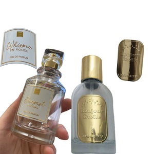 Custom Aluminum <b>Waterproof</b> Strong Adhesive Perfume <b>Stickers</b> for Glass Bottles Luxury Labels for Men & Women - Product Image 5
