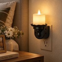 Veilleuses LED décoratives LOHAS Vintage à brancher, avec capteur, effet flamme blanc chaud, pour chambre et couloir