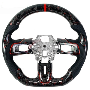 Volante LED de Fibra de Carbono para Ford Mustang <span class=keywords><strong>GT</strong></span> V6 EcoBoost Shelby GT350 GT500 2015 2016 2017 2018 2019 2020 2021 <span class=keywords><strong>2022</strong></span> 2023 - Product Image 5