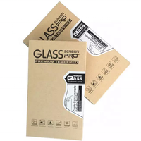Boîte d'emballage en papier kraft de différentes tailles pour téléphones portables iPads Tablettes Protecteur d'écran en verre trempé
