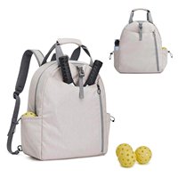 Sac à dos de sport décontracté et grand format en polyester résistant à l'eau avec fermeture éclair pour le tennis et le pickleball, pour femmes et hommes