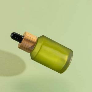 Rỗng màu xanh lá cây mờ mờ tre mỹ phẩm <span class=keywords><strong>Container</strong></span> 100ml Huyết thanh bơm chai thủy tinh sang trọng Kem Jar tre bao bì mỹ phẩm - Product Image 3