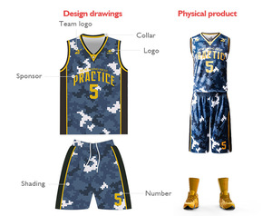 Modern design quick dry sublimation men basketball jersey Wear - Product Image 4