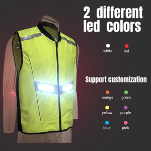 Áo Khoác An Toàn Chạy Bộ Chạy Bộ Hi Vis Tây Phản Quang OEM ODM Với Đèn Led Bán Chạy - Product Image 5