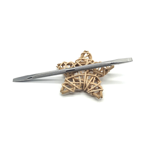Nouvel outil de manucure double extrémité en acier inoxydable : repousse-cuticules et coupe-ongles à bord droit - Product Image 5
