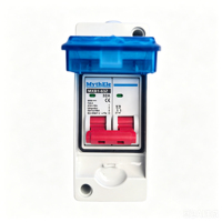 Boîtier de distribution électrique solaire photovoltaïque extérieur étanche IP65 en ABS à montage sur rail DIN MythEle