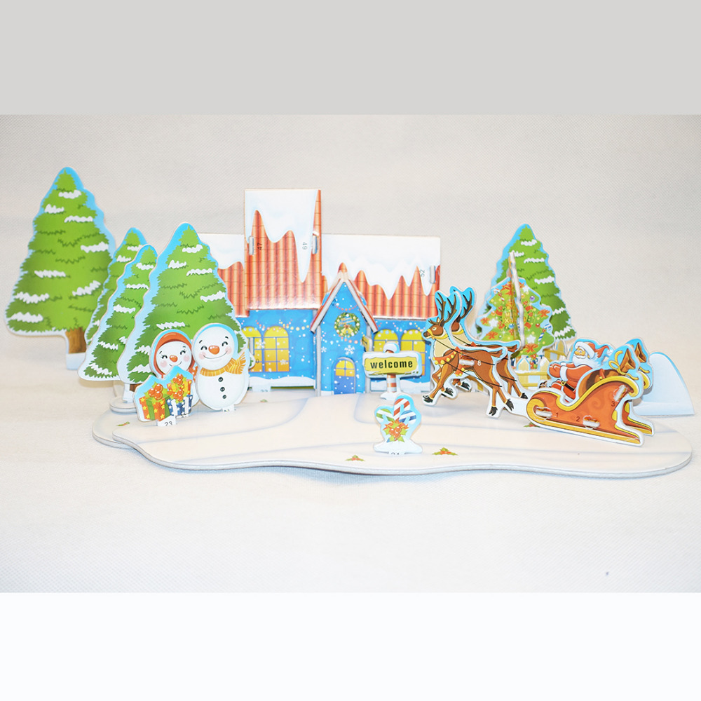 Надежный поставщик полноцветный 3D Рождество головоломки доска