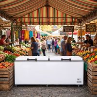 Congelador Comercial Eléctrico Mecánico de 3 Puertas, de Una Sola Temperatura, Sin Escarcha, con Enfriamiento por Aire, para Uso en Supermercados, Personalizable