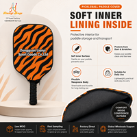 Housse de raquette de pickleball en néoprène personnalisée, impression intégrale, avec fermeture éclair, fabricant OEM ODM pour les marques sportives